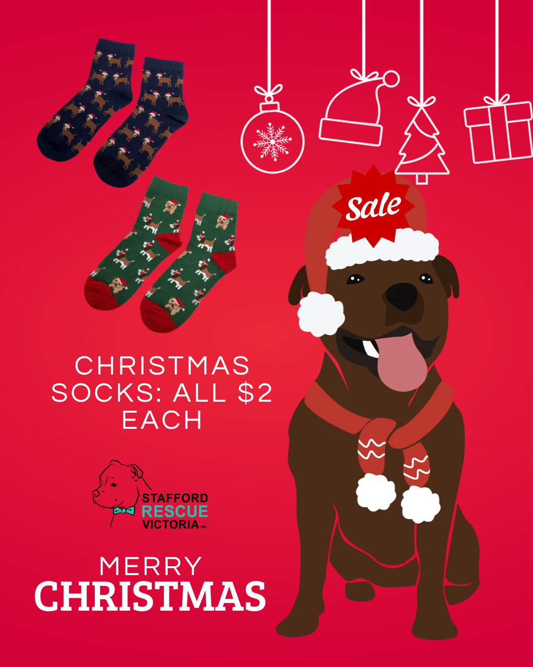 Christmas Socks: ALL $2 each.